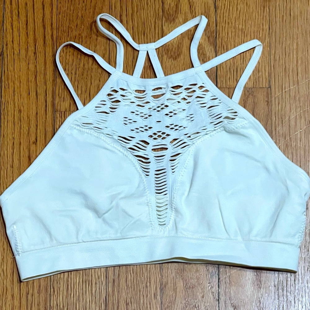 Cutout High Neck Bralette - XS/S - Ivory - Picture 3 of 5